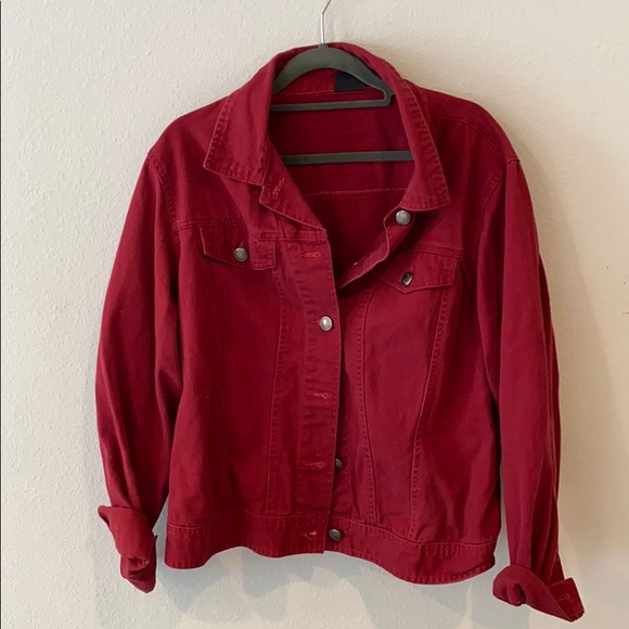 Vintage Red soft jean jacket!! - Picture 3 of 8